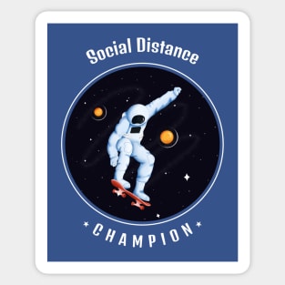 Space Skater Astronaut Social Distancing Champion Sticker